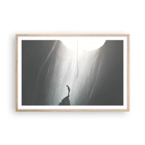Poster în ramă de stejar deschis - Există întotdeauna o cale de ieșire - 91x61 cm
