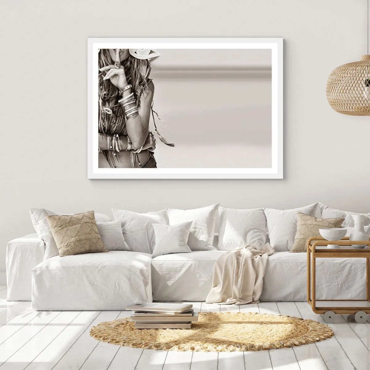 Poster în ramă albă - Ca o fată - 70x50 cm