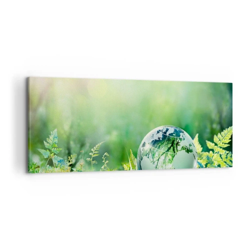 Tablou pe pânză - Planeta verde - 120x50 cm