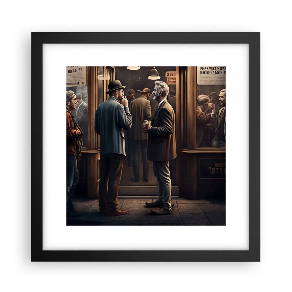 Poster în ramă neagră - Cel mai bun moment al zilei - 30x30 cm