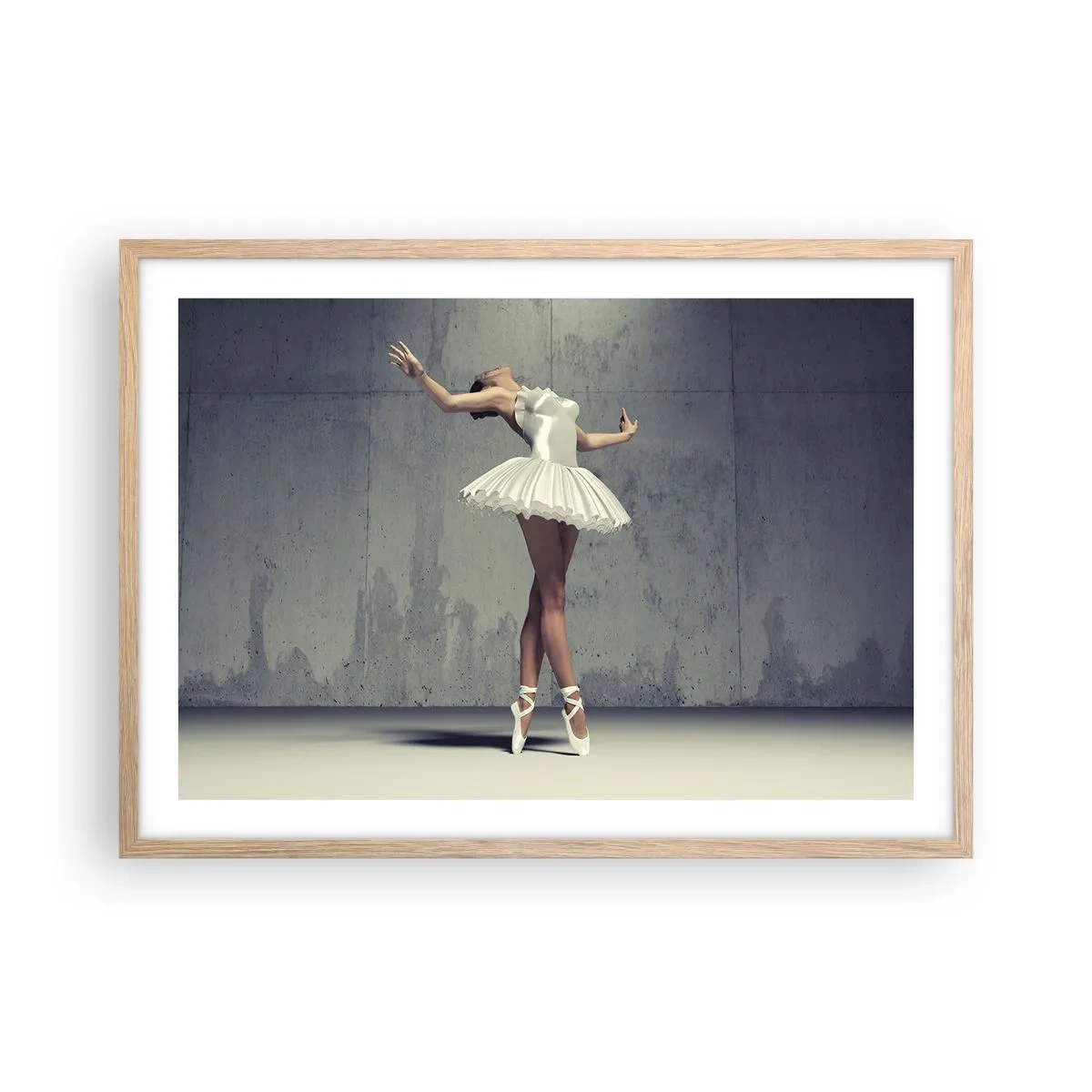 Poster în ramă de stejar deschis - Ușoară ca o pasăre - 70x50 cm