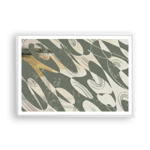 Poster în ramă albă - Abstracție ritmică - 100x70 cm