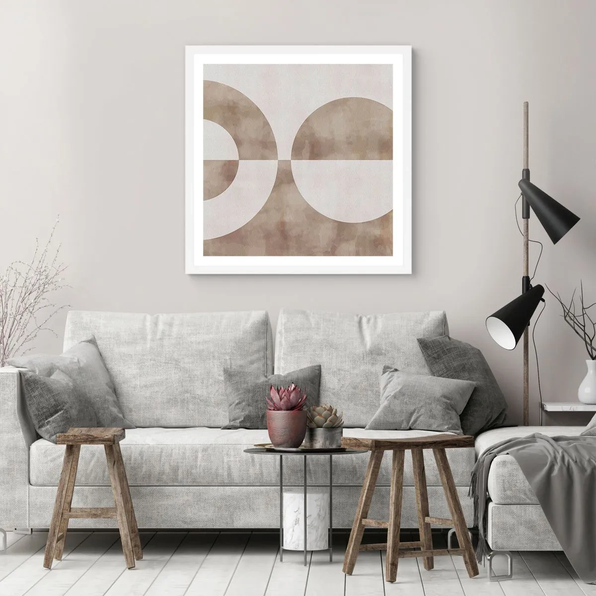 Poster în ramă albă - Similitudini și diferențe - 60x60 cm