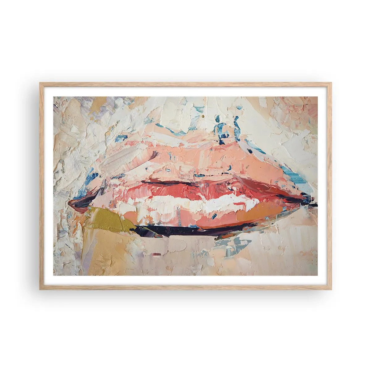 Poster în ramă de stejar deschis - Trezește simțurile - 100x70 cm