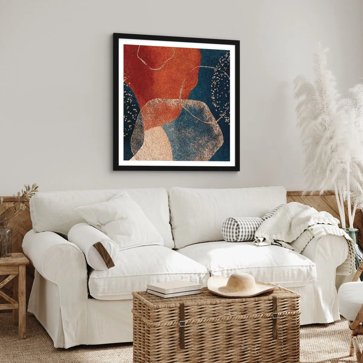 Poster în ramă neagră - Ușurința de a fi - 50x50 cm