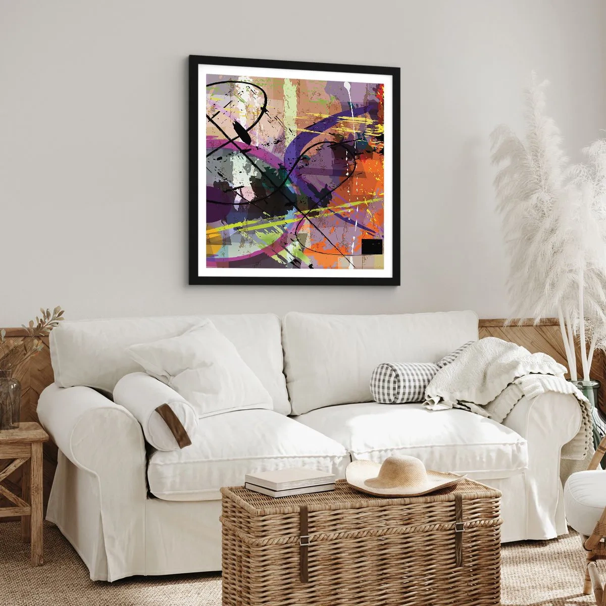 Poster în ramă neagră - Poate fi drept sau de jur împrejur - 40x40 cm