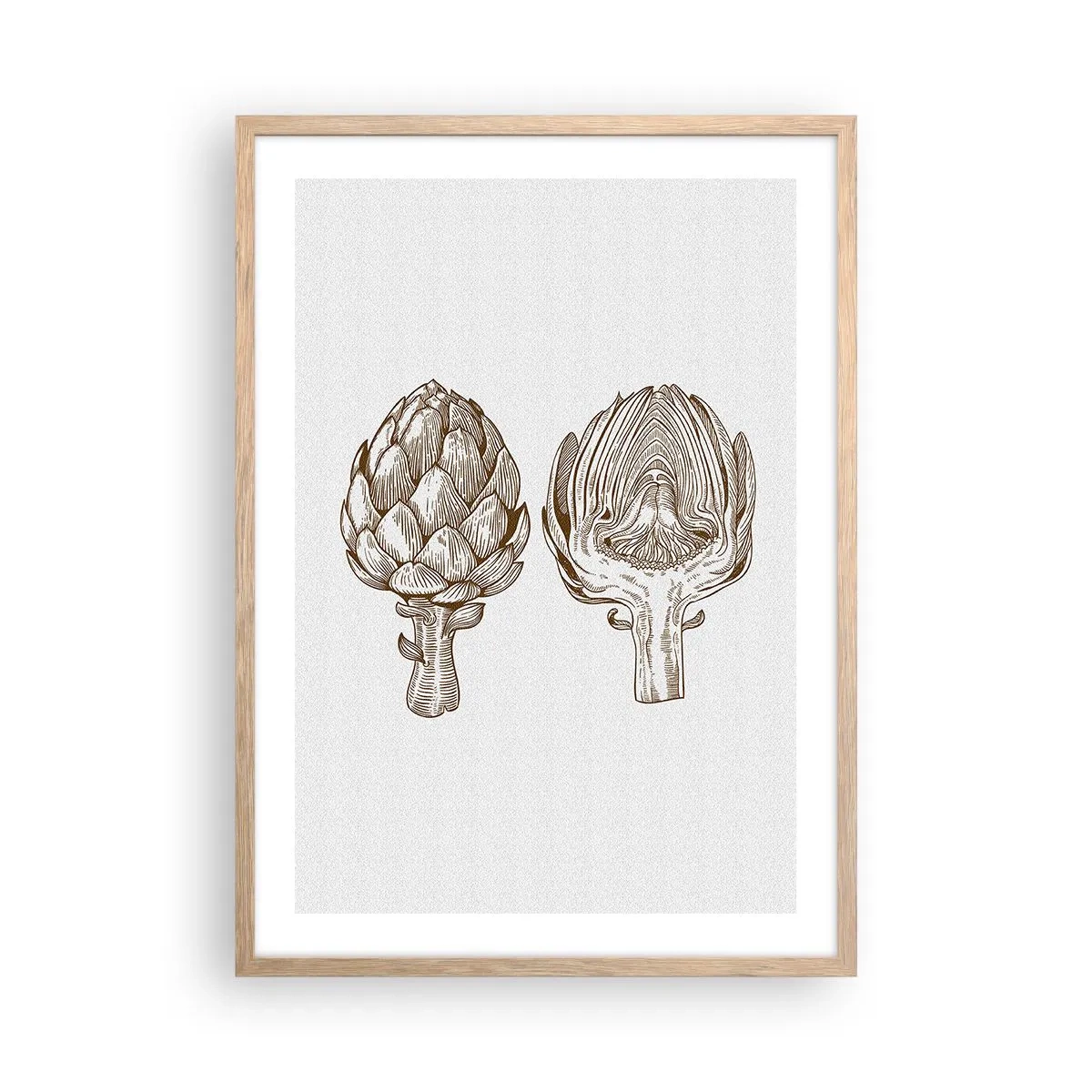 Poster în ramă de stejar deschis - Lecție de anatomie - 50x70 cm