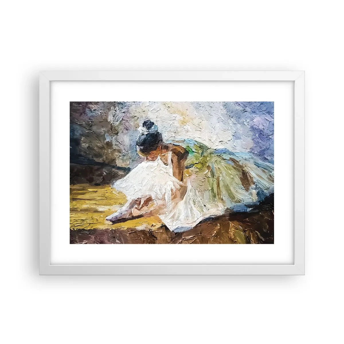Poster în ramă albă - Dintr-un tablou de Degas - 40x30 cm