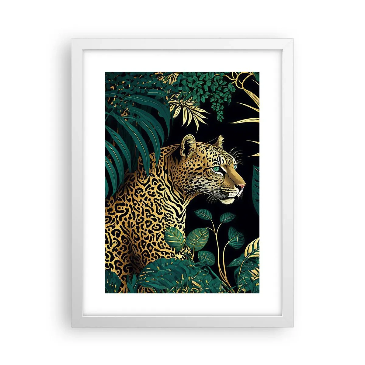 Poster în ramă albă - Domnitorul junglei - 30x40 cm
