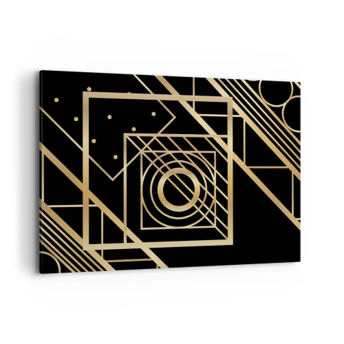 Tablou pe pânză - Geometrie de aur - 100x70 cm