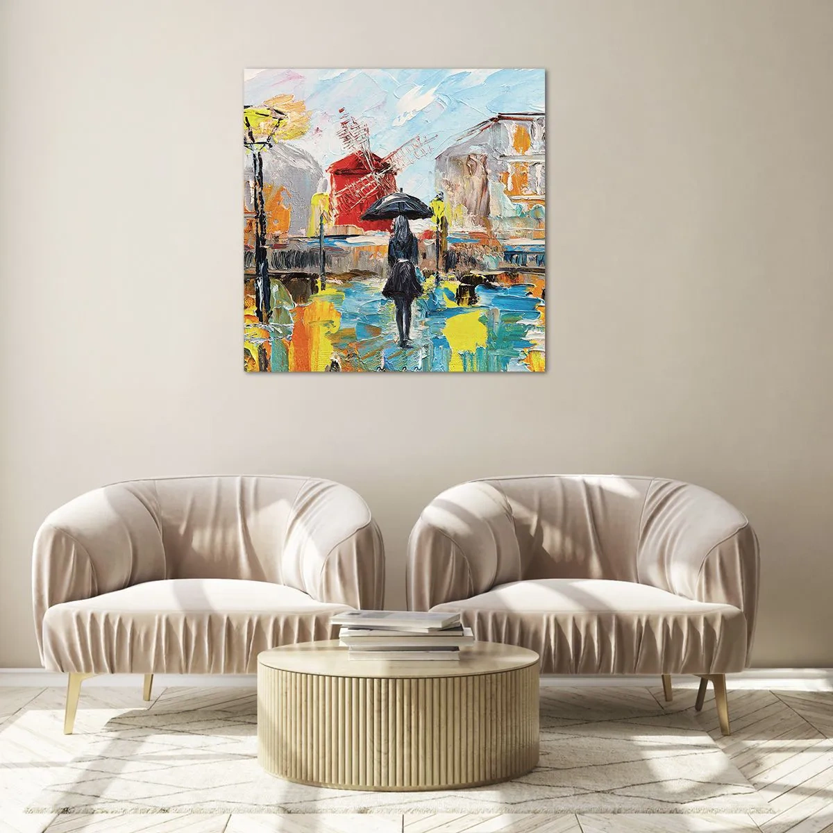 Tablou pe sticlă - Legende pariziene - 50x50 cm