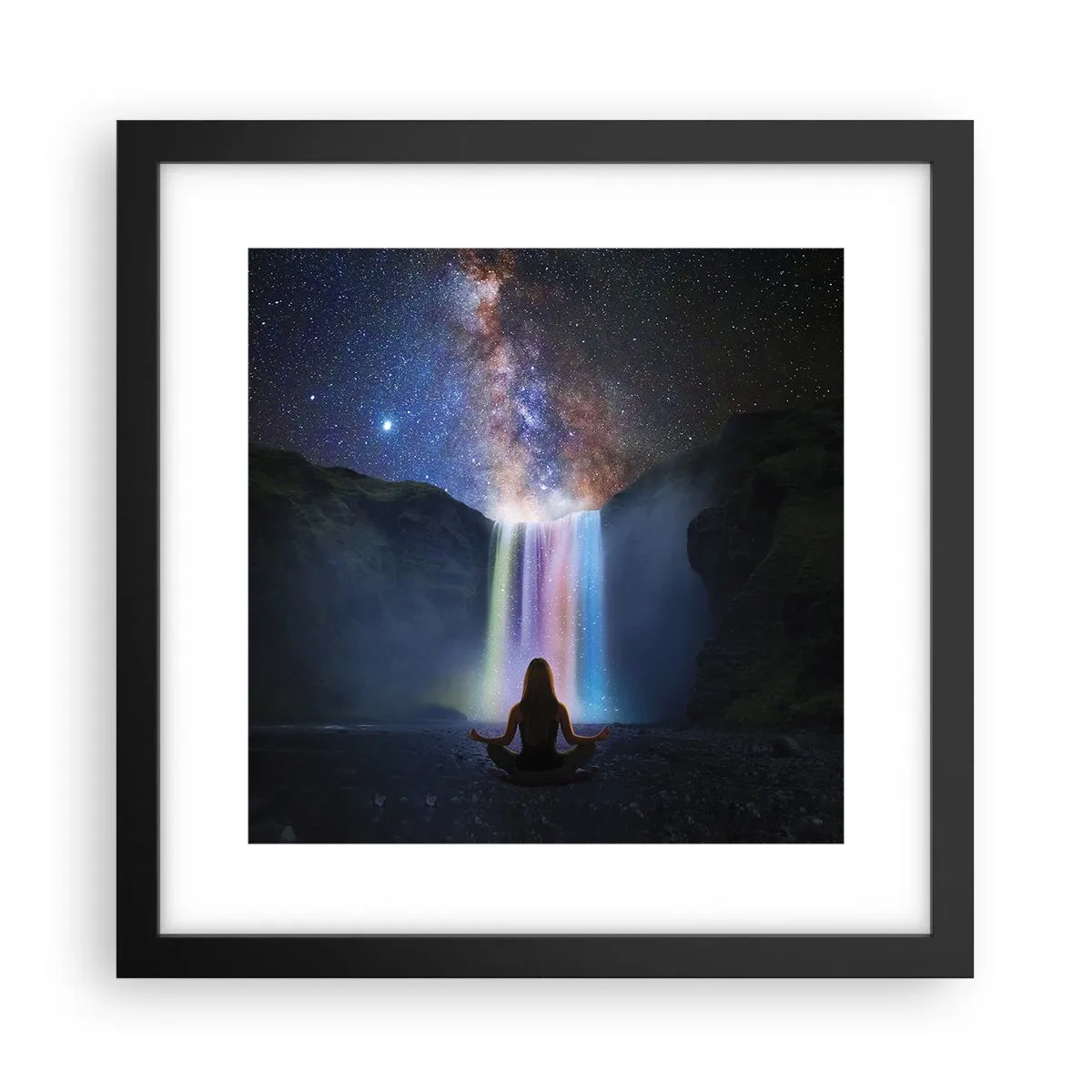 Poster în ramă neagră - Armonie absolută - 30x30 cm