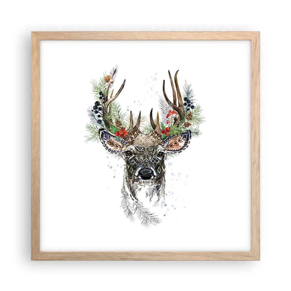 Poster în ramă de stejar deschis - În ținută festivă - 40x40 cm