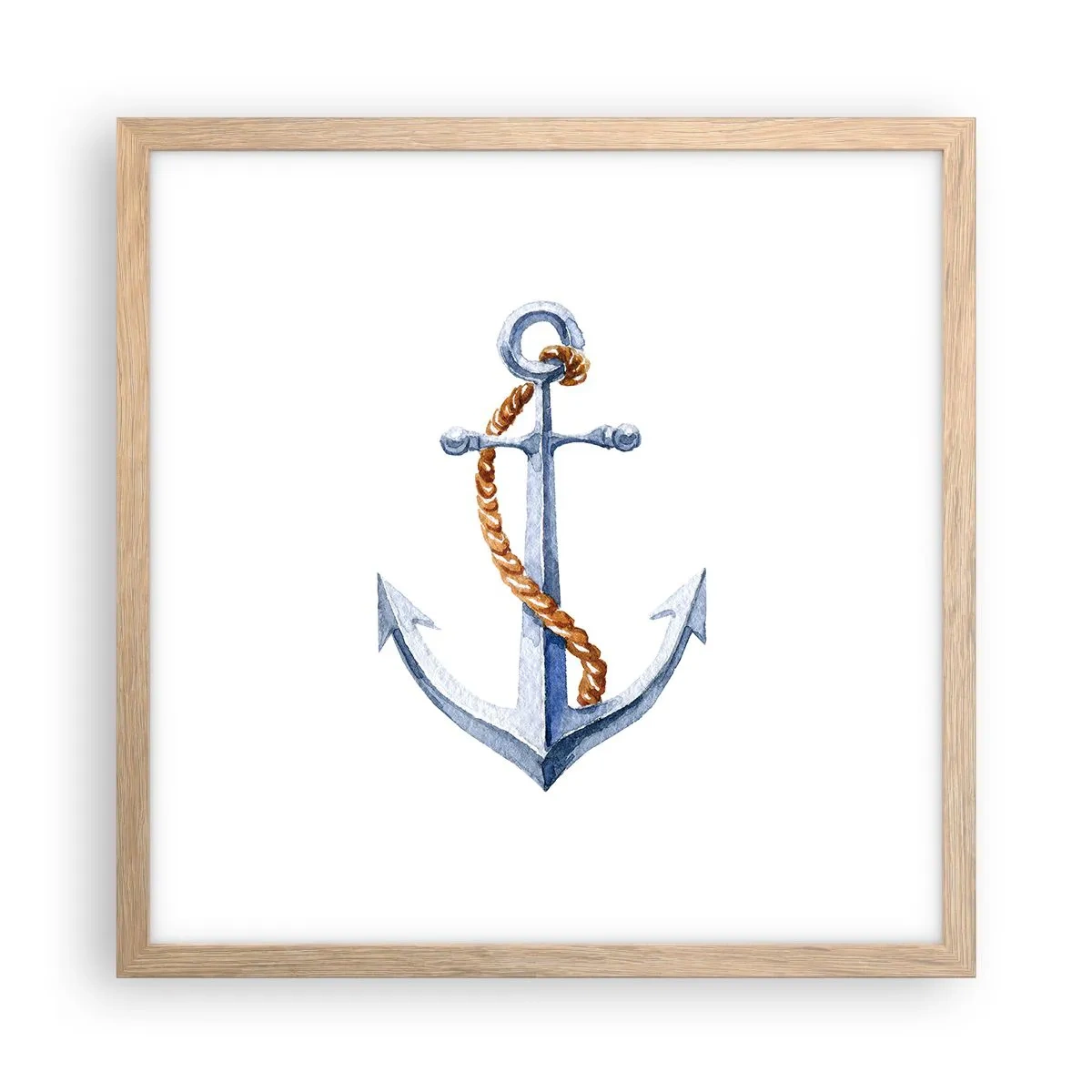 Poster în ramă de stejar deschis - Ahoy aventura! - 40x40 cm