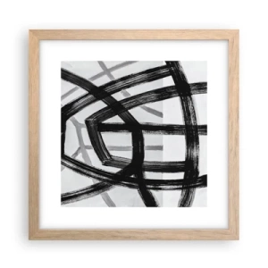 Poster în ramă de stejar deschis - Construind adâncimea - 30x30 cm