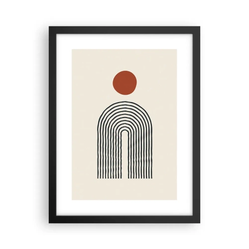 Poster în ramă neagră - Magnetismul formelor și al culorilor - 30x40 cm
