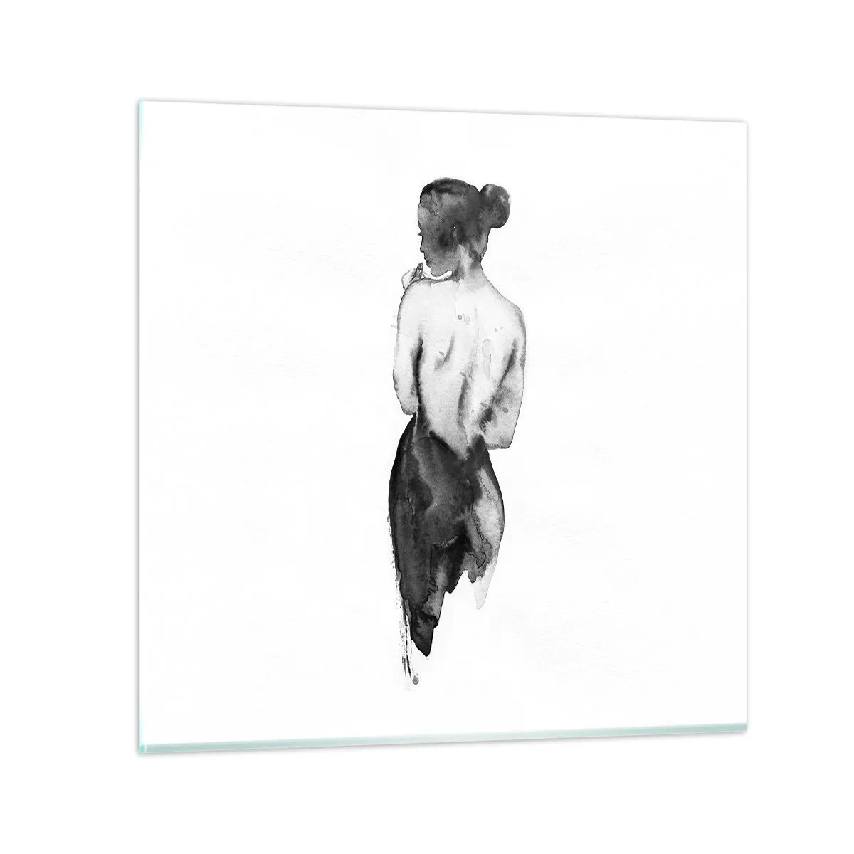 Tablou pe sticlă - Cu ea lumea dispare - 30x30 cm