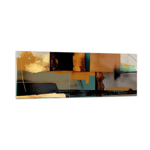 Tablou pe sticlă - Abstracția - lumină și umbră - 90x30 cm