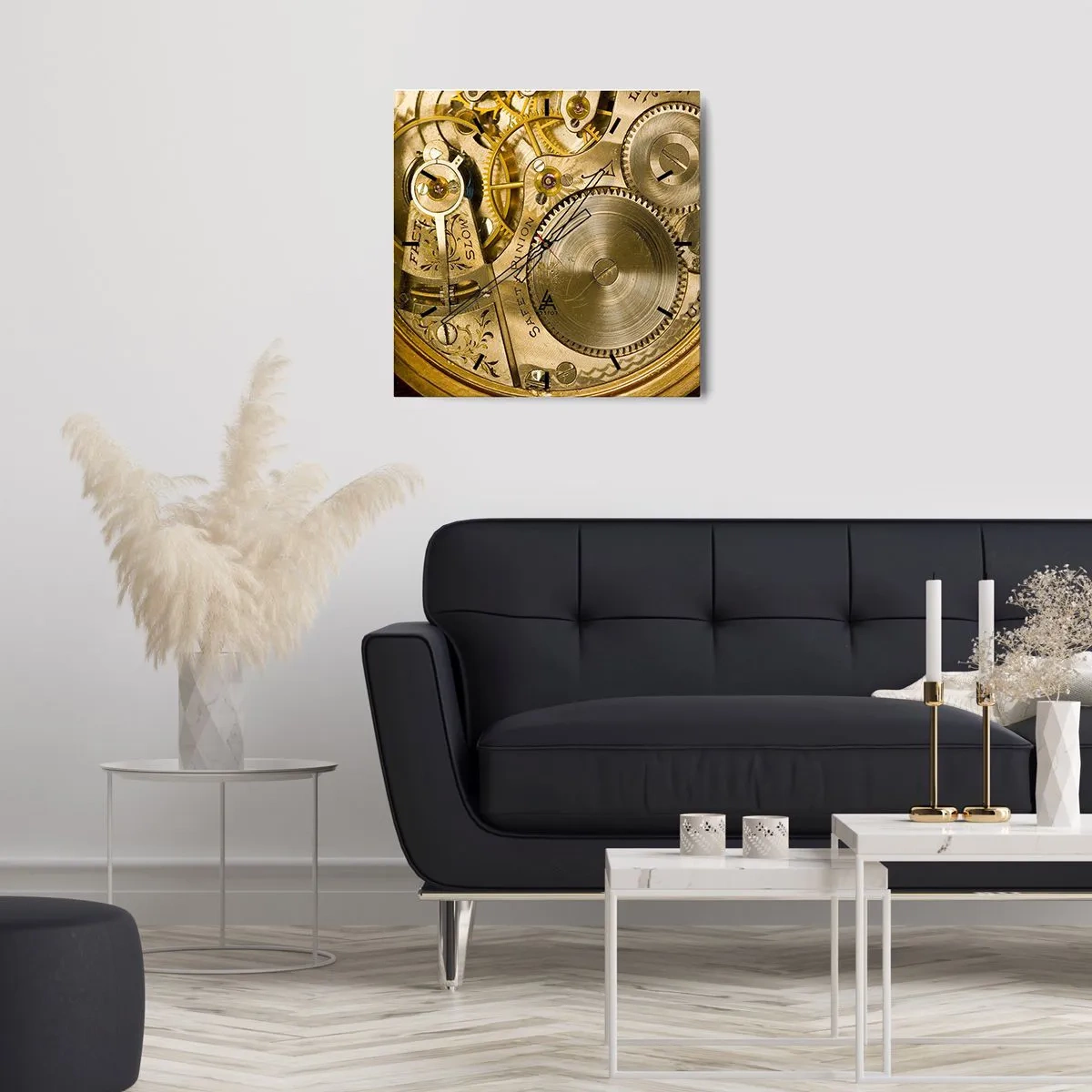 Ceas de perete - Ceas pe sticlă - Fii în pas cu vremurile - 30x30 cm