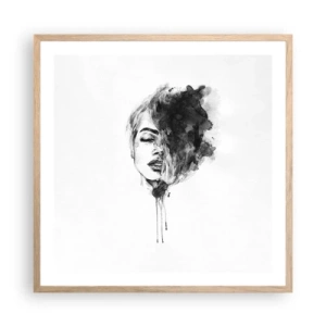 Poster în ramă de stejar deschis - La ce visează frumoasa - 60x60 cm