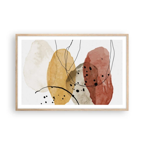 Poster în ramă de stejar deschis - Ca aerul, limpezi și ușoare - 91x61 cm