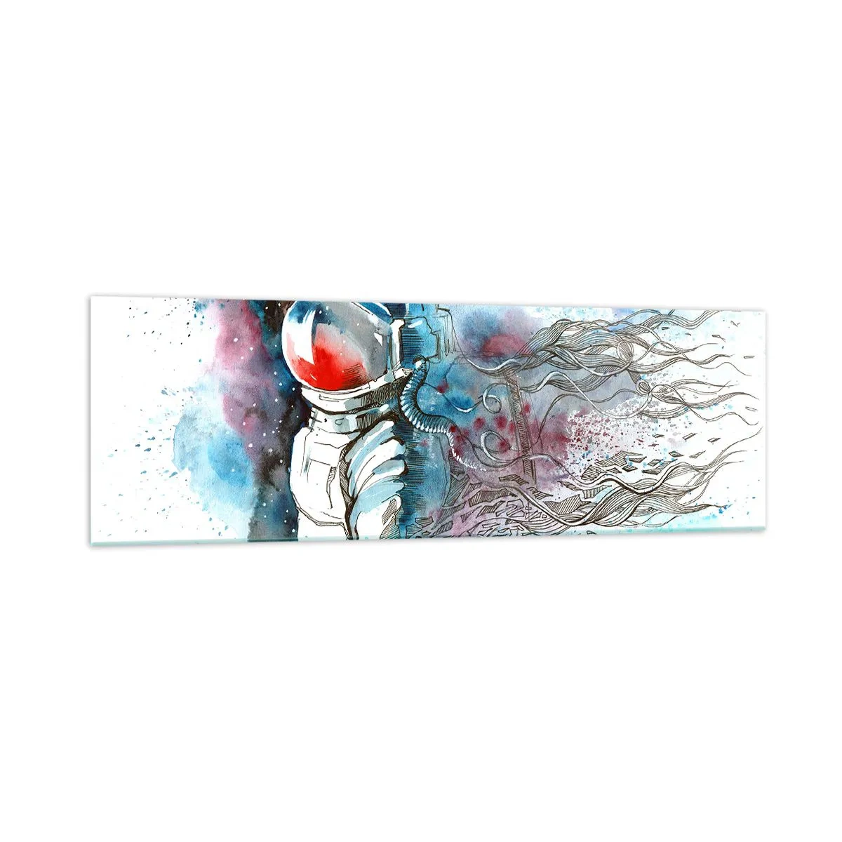 Tablou pe sticlă - Singur cu cosmosul - 160x50 cm