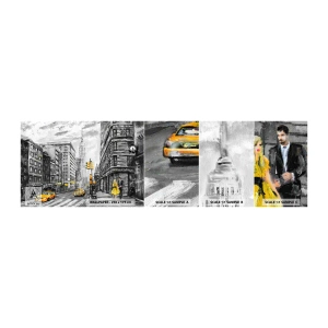 Mostră tapet autocolant Deluxe Sticker - O poveste din New York - Oraș, New York, Arhitectură - 100x30 cm