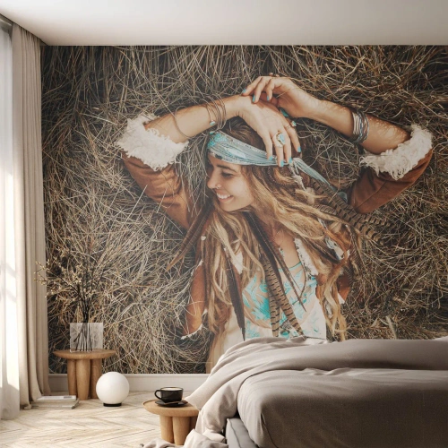 Tapet Premium Sand - În drum spre vara iubirii - Boho, Femeie, Bijuterii - 100x70 cm