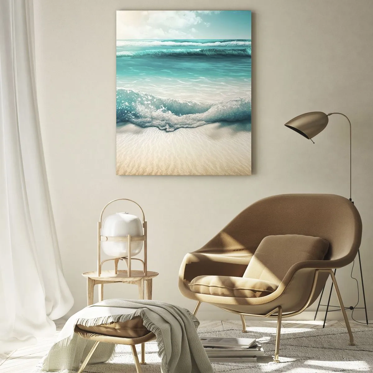 Tablou pe sticlă - Calmul oceanului - 50x70 cm