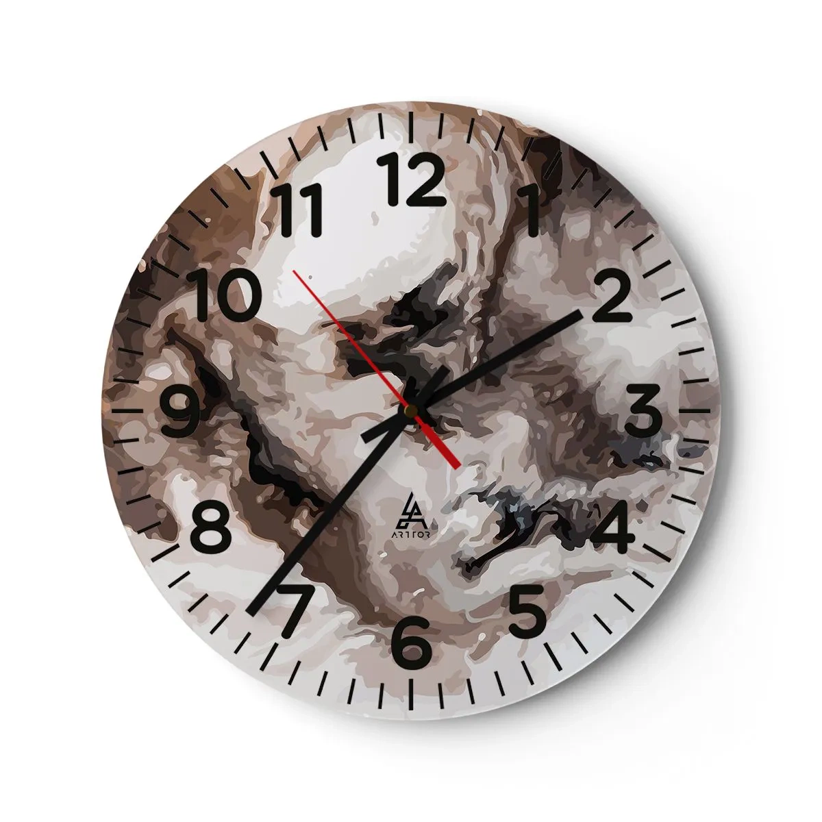 Ceas de perete - Ceas pe sticlă - Nașterea unei galaxii - 40x40 cm