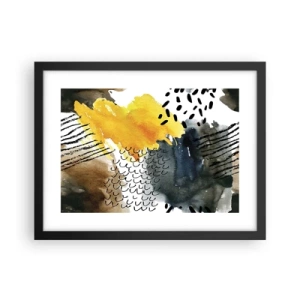 Poster în ramă neagră - O întâlnire a elementelor - 40x30 cm