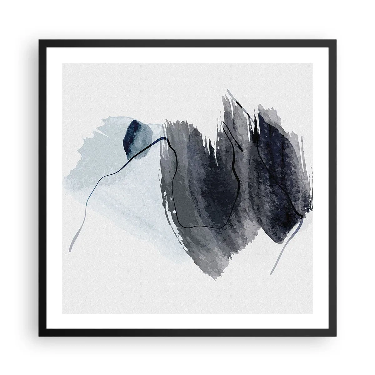 Poster în ramă neagră - Intensitate și mișcare - 60x60 cm