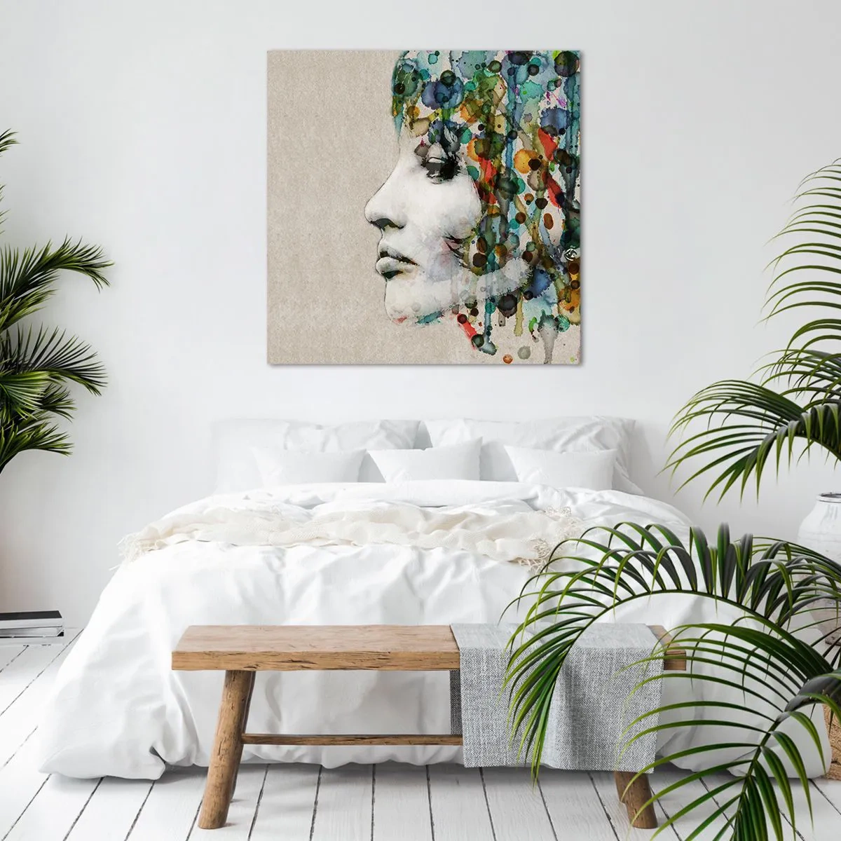 Tablou pe pânză - A ieșit din cenușiu - 60x60 cm