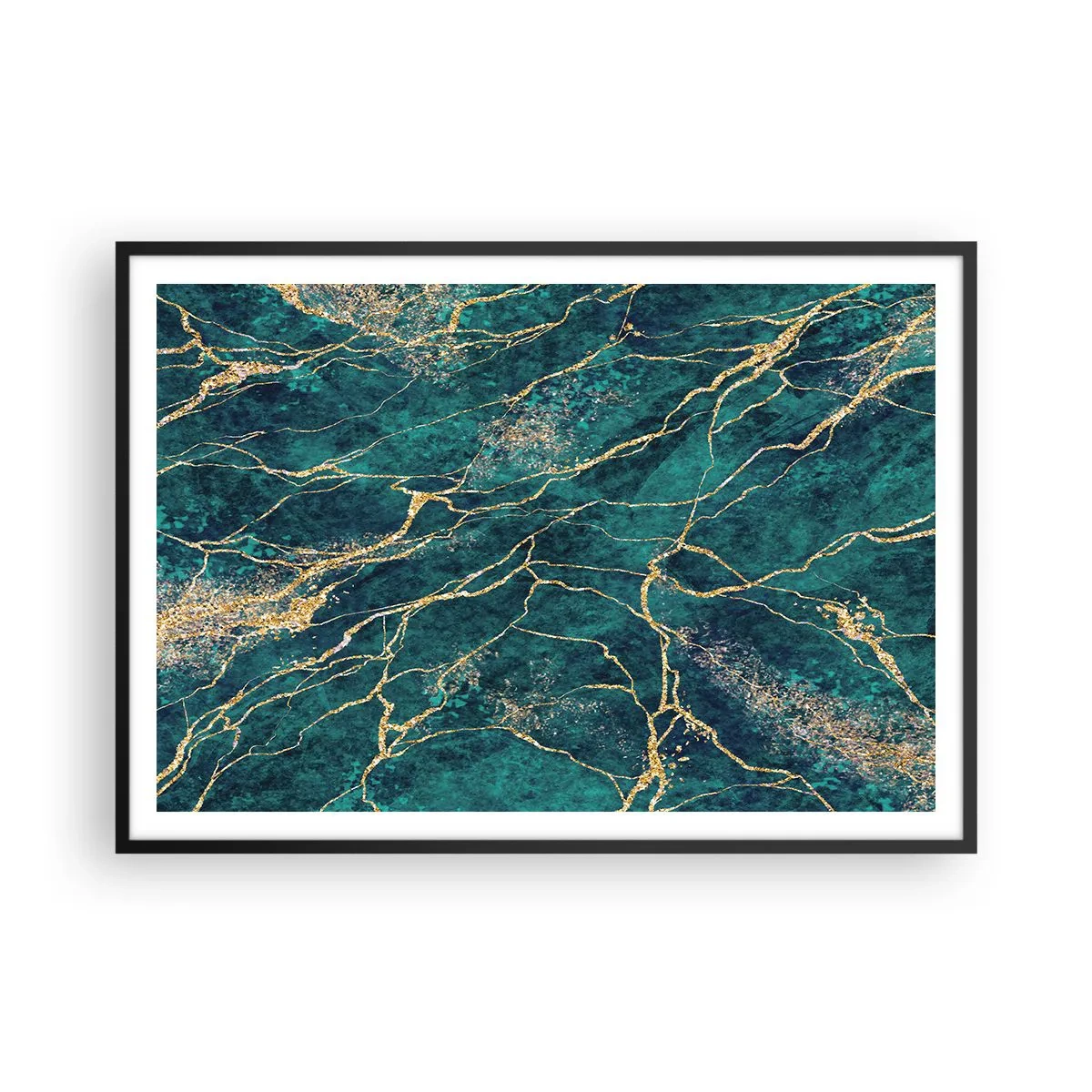 Poster în ramă neagră - Filon de aur - 100x70 cm
