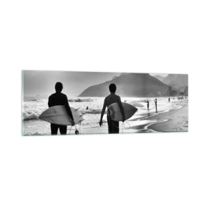 Tablou pe sticlă - Samba pentru un val - 90x30 cm