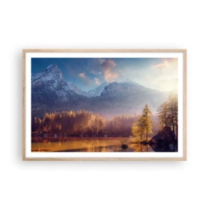 Poster în ramă de stejar deschis - La munte și la deal - 91x61 cm