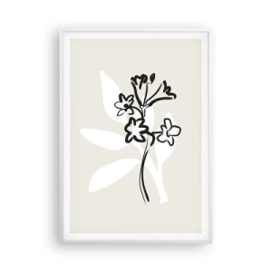 Poster în ramă albă - Schiță pentru ierbar - 70x100 cm