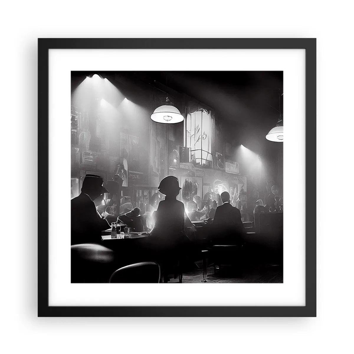 Poster în ramă neagră - În stil jazz - 40x40 cm