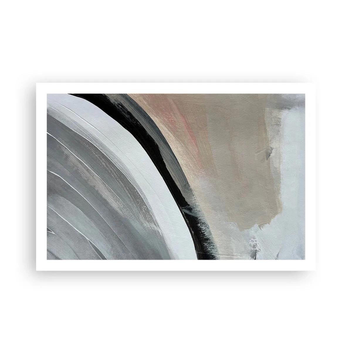 Poster - Compoziție: arc de negru și gri - 91x61 cm
