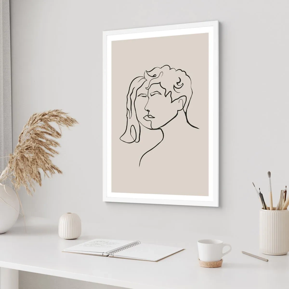 Poster în ramă albă - Și unitatea s-a făcut - 40x50 cm