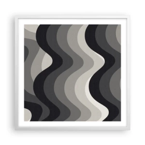 Poster în ramă albă - Val după val - 60x60 cm