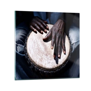 Tablou pe sticlă - Trăiește în ritmul tău - 30x30 cm