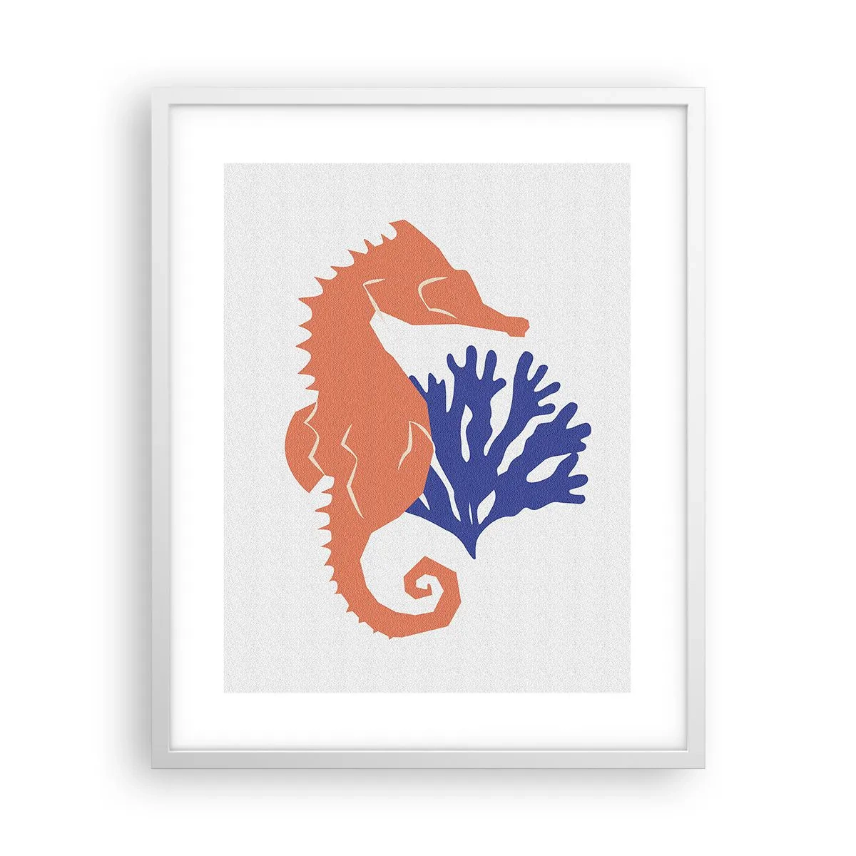 Poster în ramă albă - Pe o pajiște subacvatică - 40x50 cm