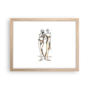 Poster în ramă de stejar deschis - Un studiu de farmec - 40x30 cm