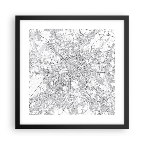 Poster în ramă neagră - Floare de Berlin - 40x40 cm