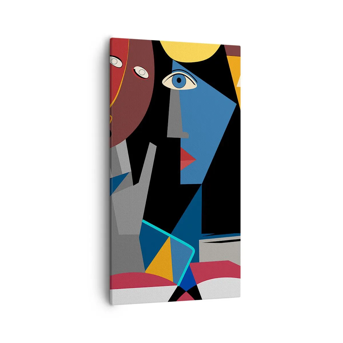 Tablou pe pânză - Discuția cubiștilor - 55x100 cm