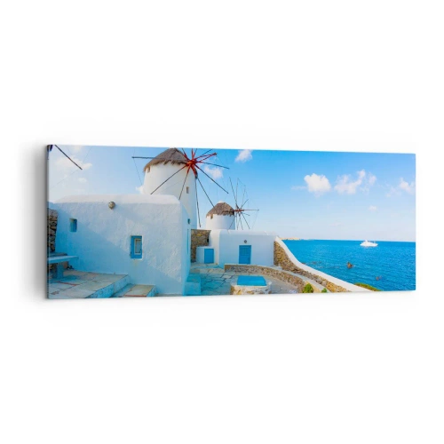 Tablou pe pânză - Vânt albastru dinspre mare - 140x50 cm