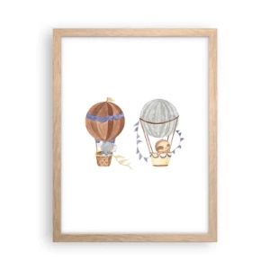 Poster în ramă de stejar deschis - Prieteni de călătorie - 30x40 cm