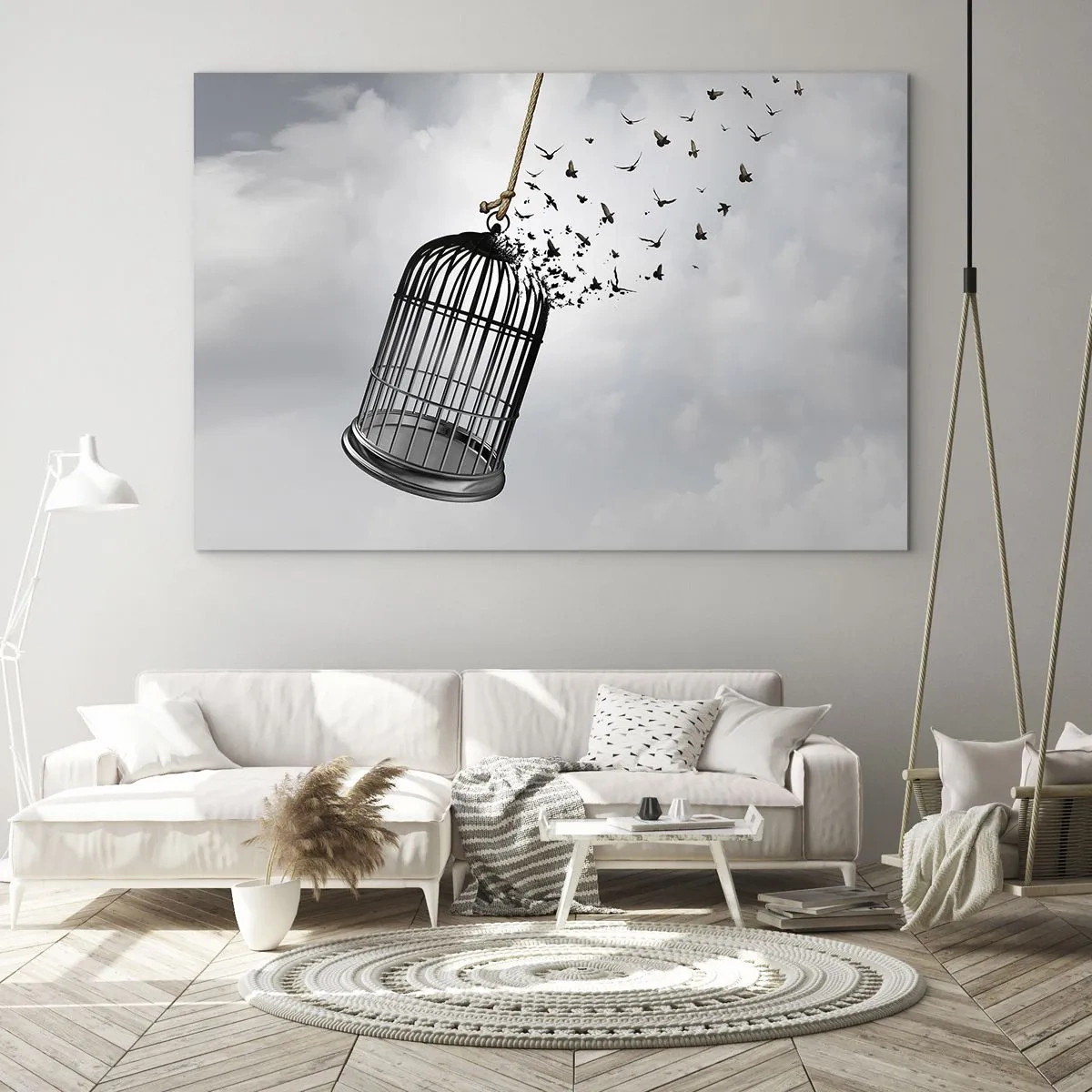 Tablou pe sticlă - Credință...Speranță...Libertate! - 120x80 cm