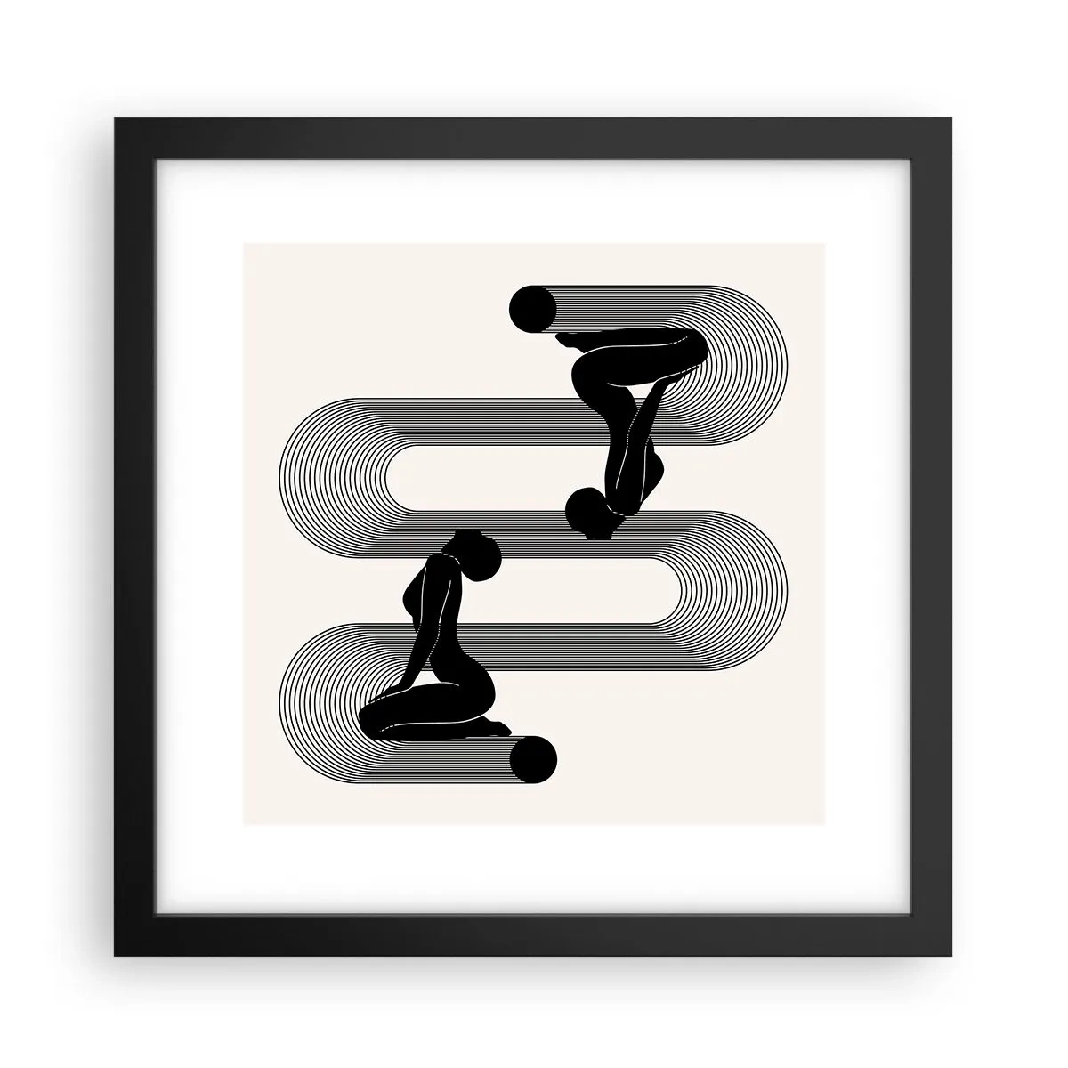 Poster în ramă neagră - Simetrie senzuală - 30x30 cm